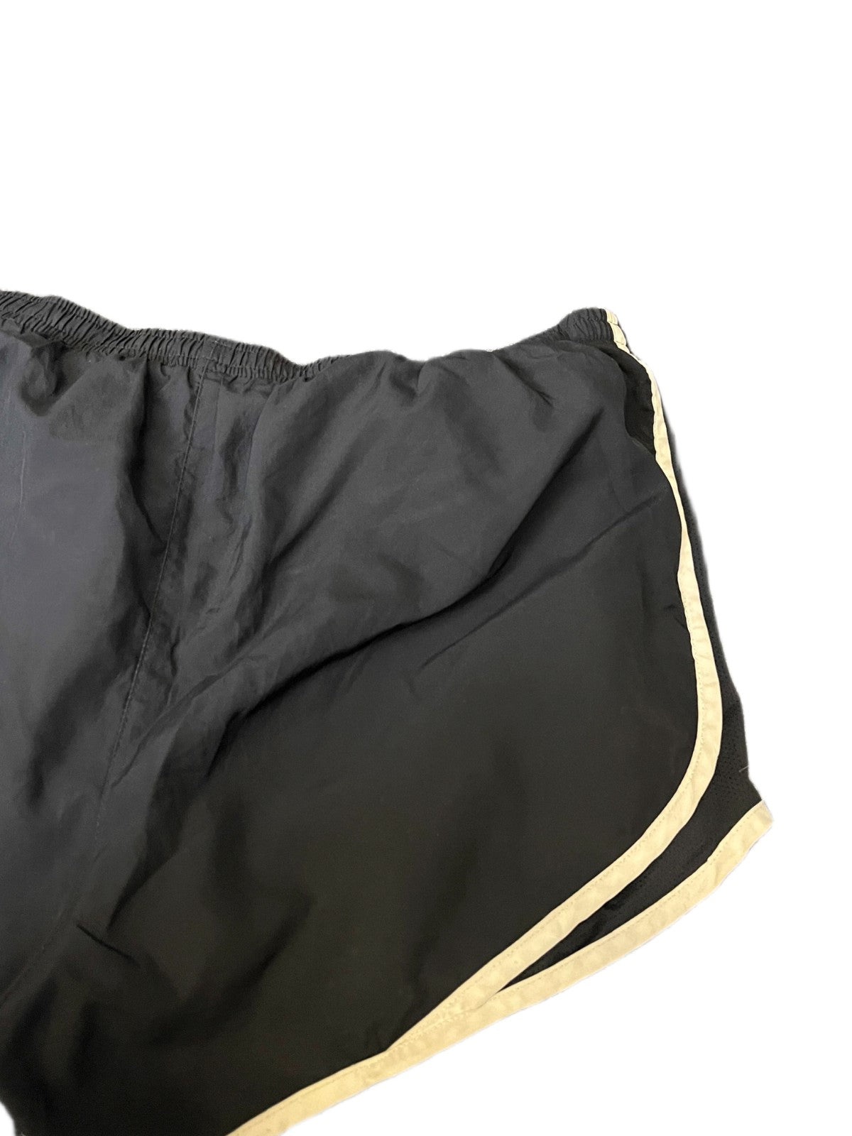 Nike Dri-FIT Running Shorts Fits as Womens XL 34" Waist Black White Dolphin Hem