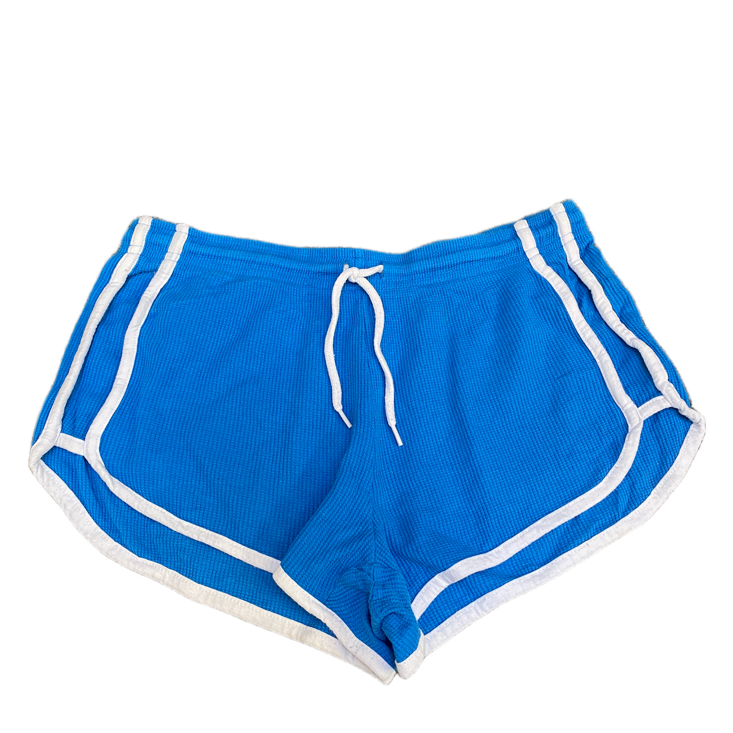 Running Sprinter Shorts Womens M 29" Waist Blue Thermal Gym Workout Dolphin Hem