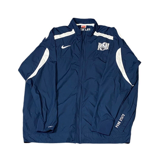 Nike Windbreaker Jacket Men XL Navy Penn State Nittany Lions Long Sleeve Outdoor