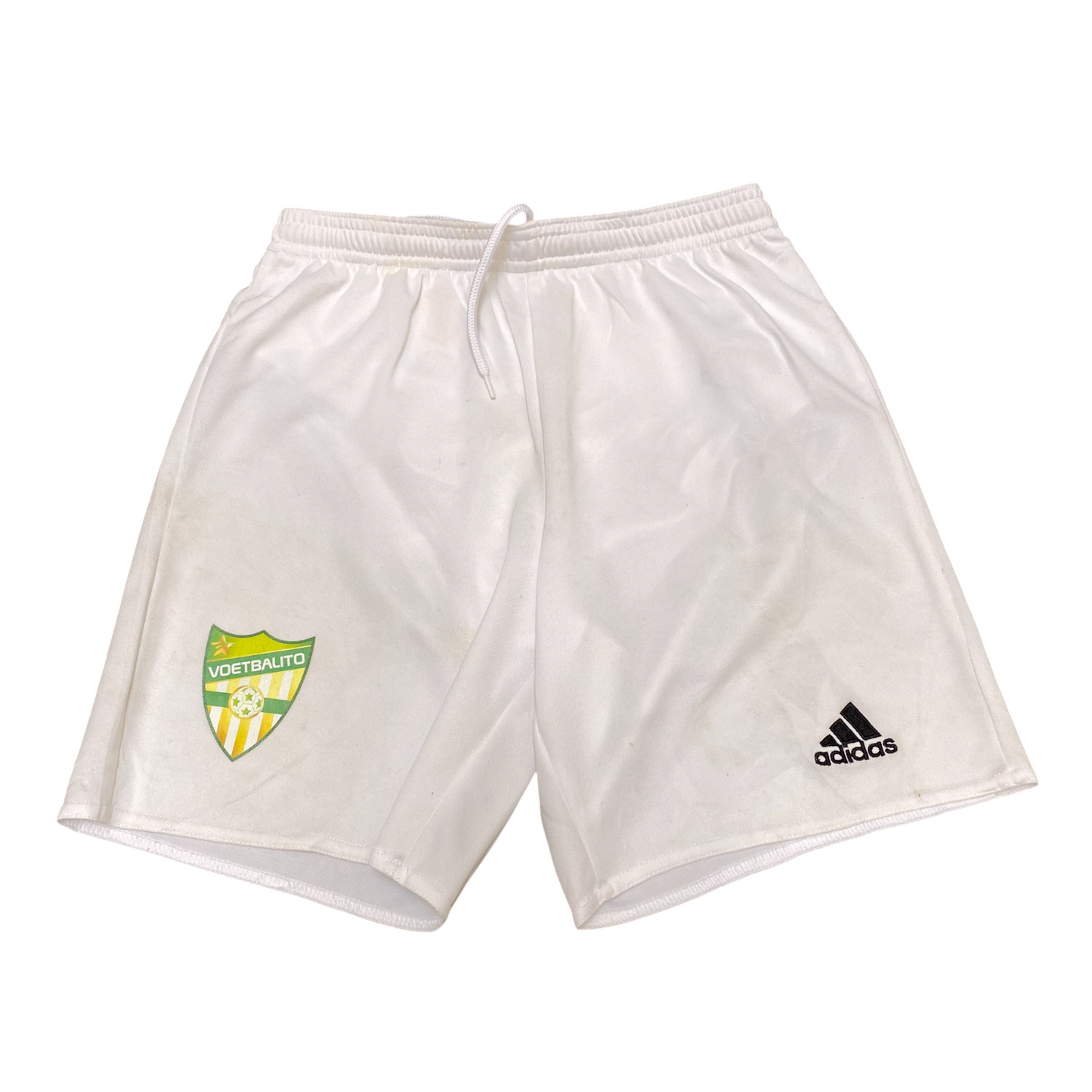 Adidas Voetbalito Football Shorts Youth 23W White Gym Athletic Fit Elastic Waist