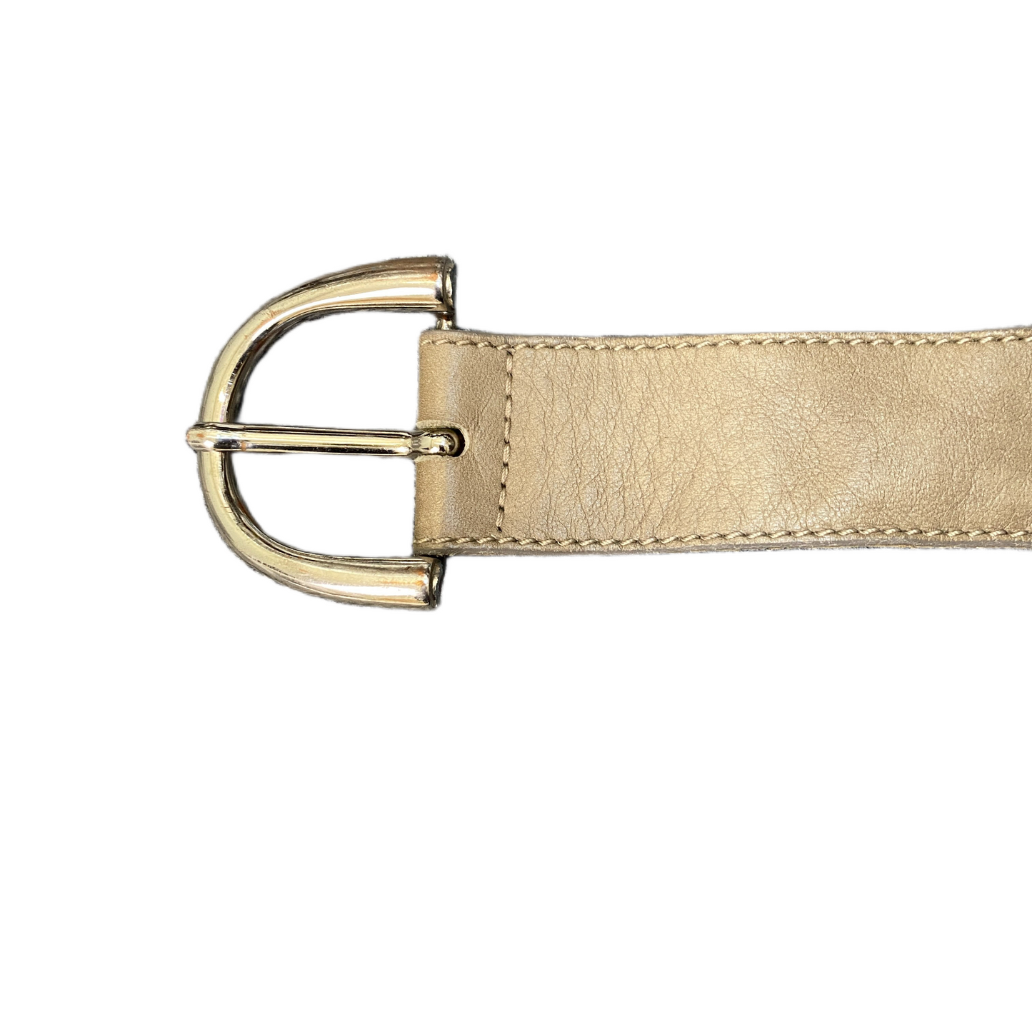 SFI Waist Belt Mens Beige Leather Adjustable Silver Pin Buckle 39.5 inches