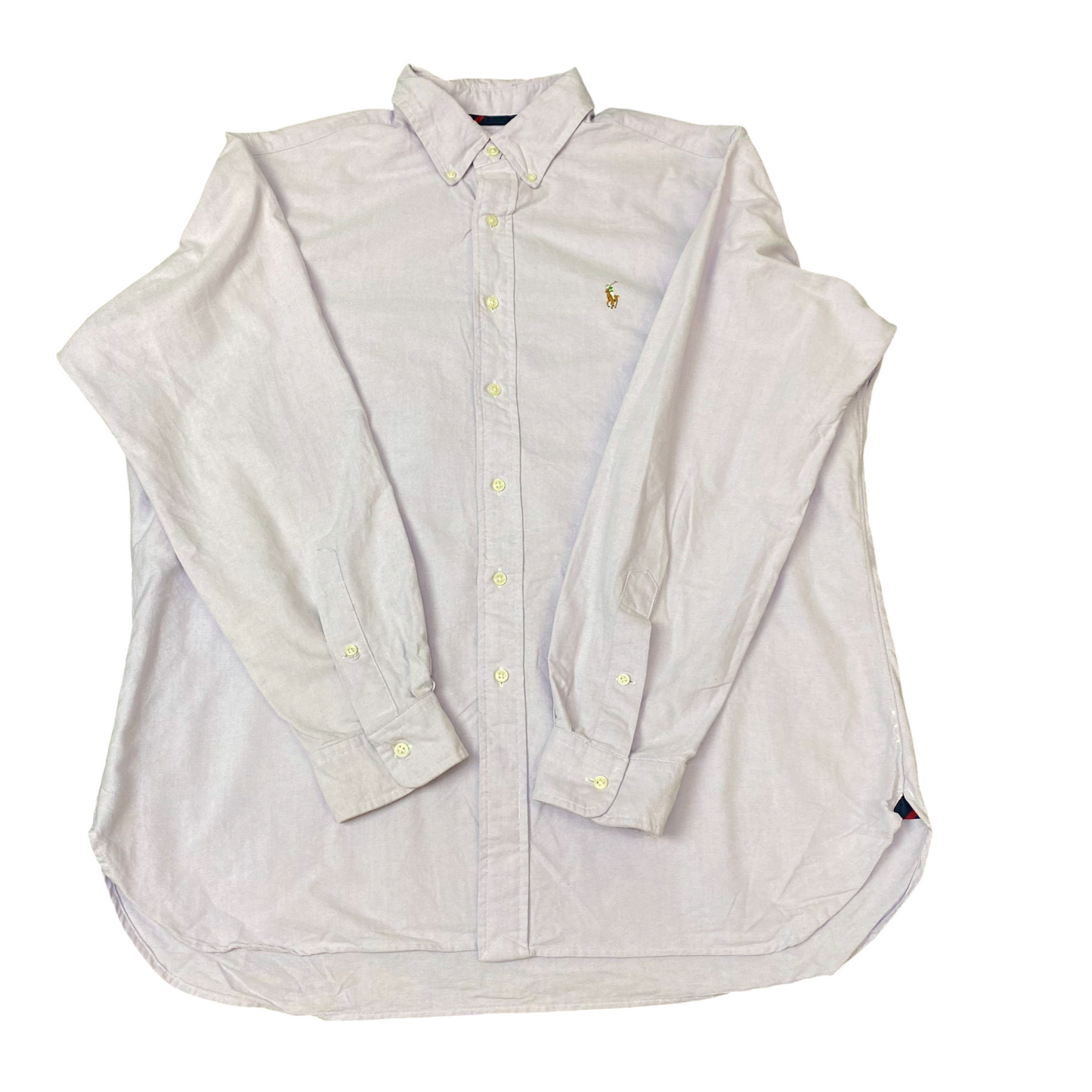 Ralph Lauren Shirt Mens XL Purple Classic Fit Long Sleeve Pony Logo Button Down