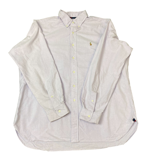 Ralph Lauren Shirt Mens XL Purple Classic Fit Long Sleeve Pony Logo Button Down