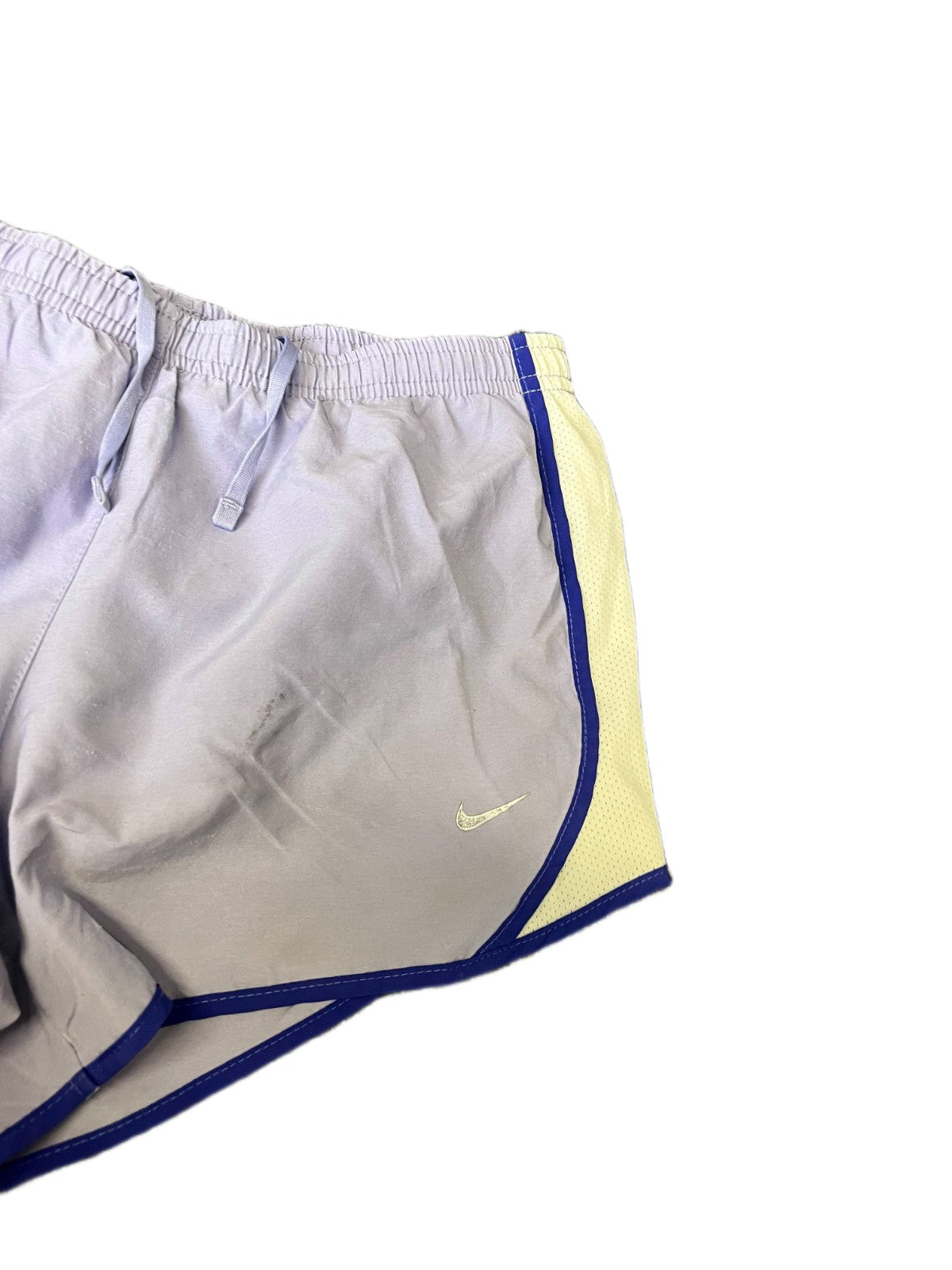 Nike Dri-Fit Athletic Shorts Fits as Womens S 25" Waist Purple White Dolphin Hem
