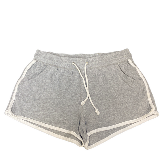 Running Sprinter Shorts Womens L 31" Waist Grey Athletic Gym Workout Dolphin Hem