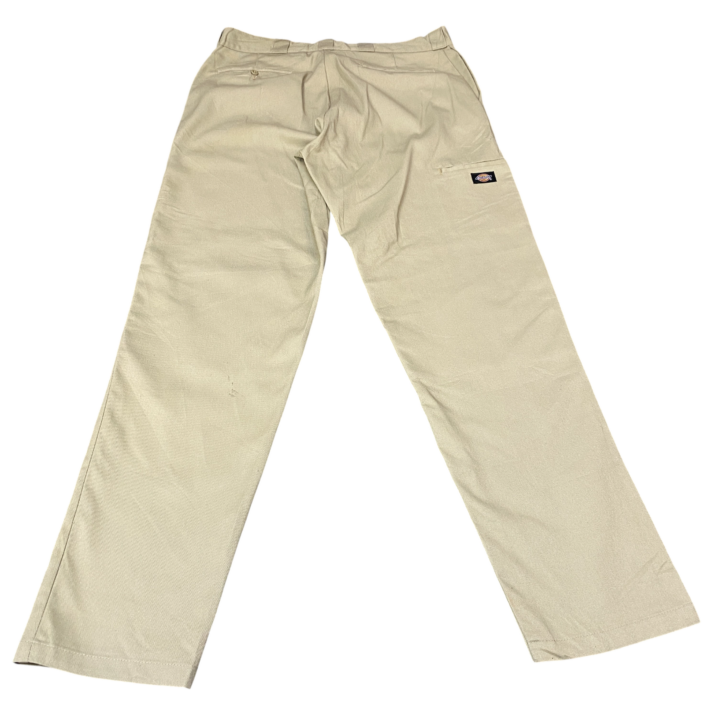 Dickies Flex Work Pants Men XL Beige Double Knee Cell Phone Pockets Straight Leg