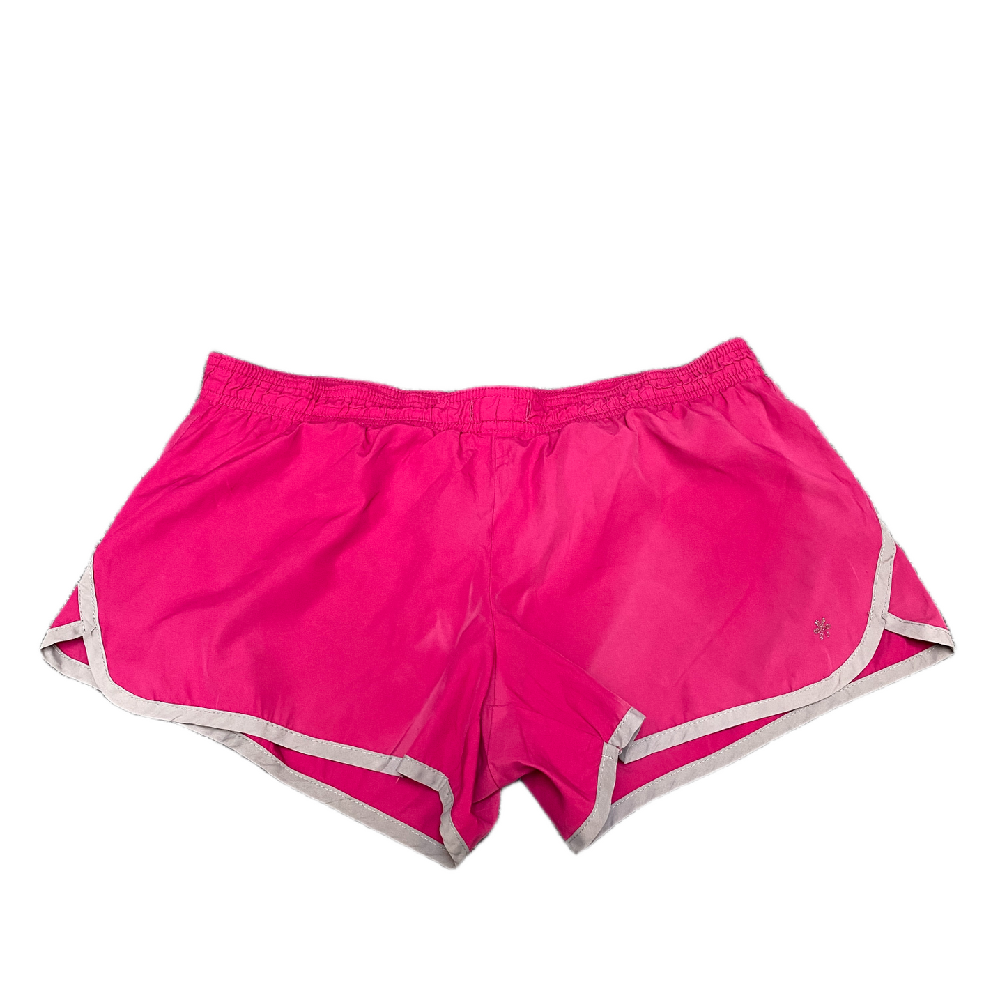 Running Sprinter Shorts Womens L 30" Waist Pink Athletic Fit Workout Dolphin Hem