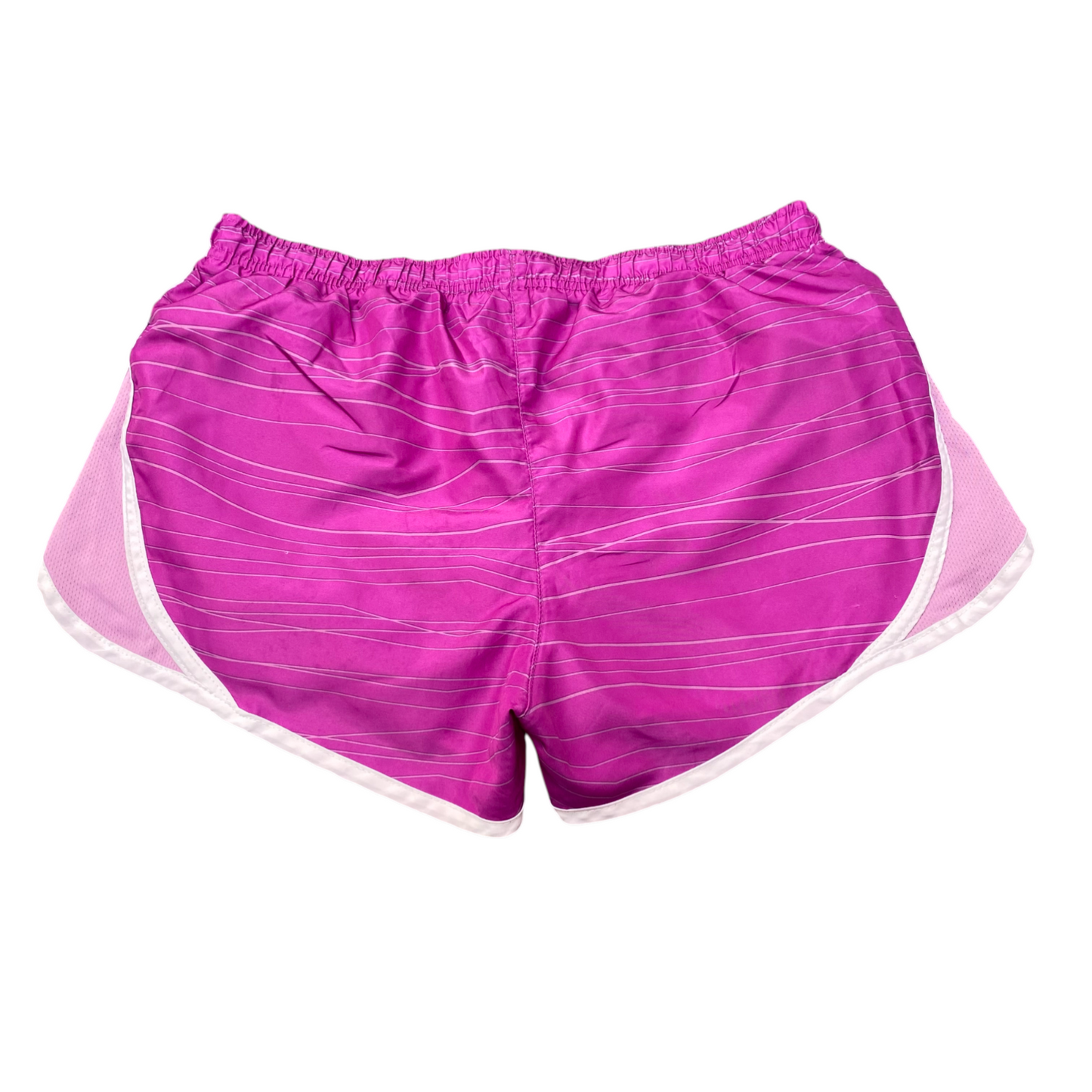 Pony Running Sprinter Shorts Women Small Purple Striped Elastic Waist Drawstring