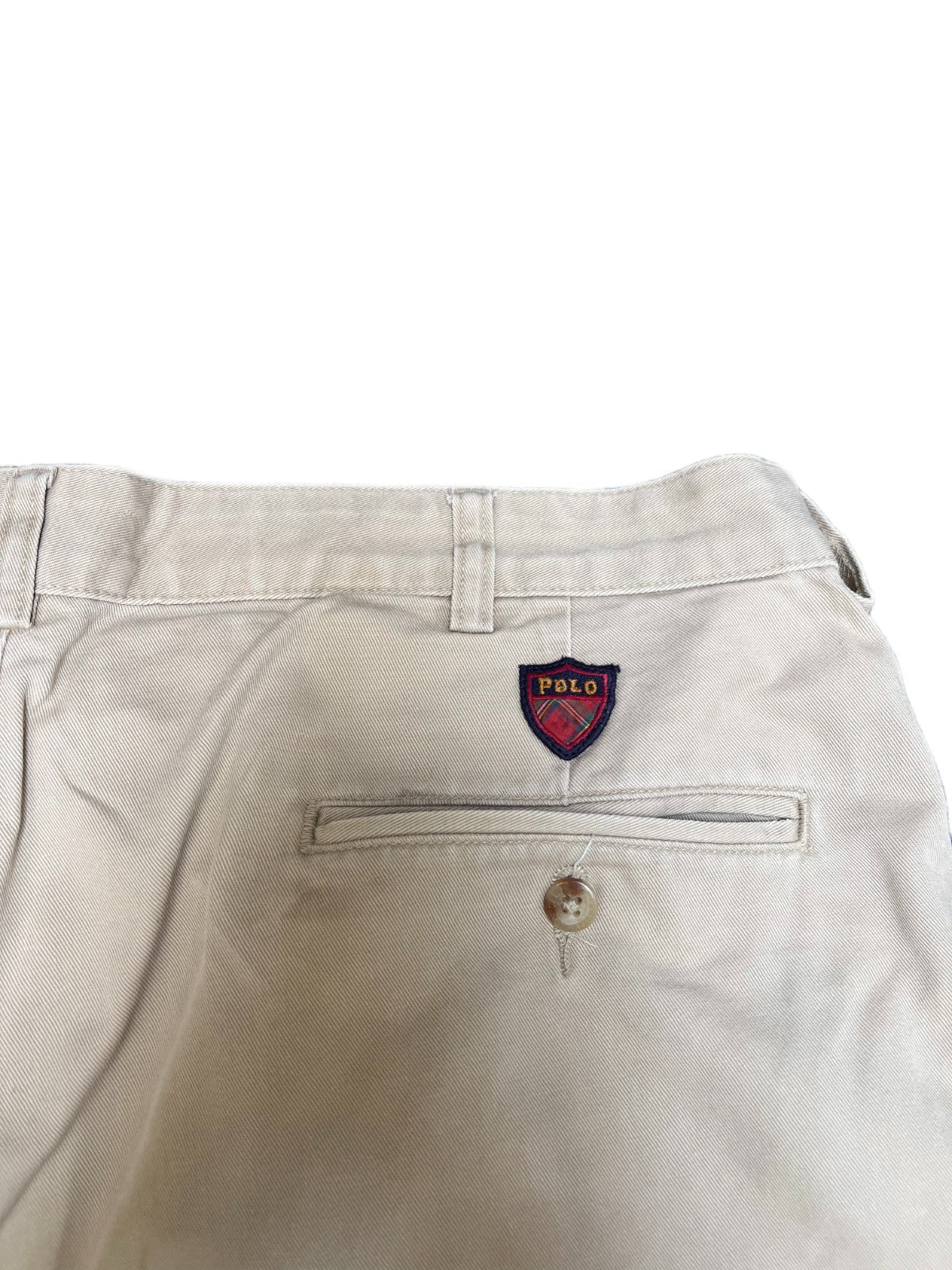 Polo Golf by Ralph Lauren Chino Shorts Fits as Mens XL 36" Waist Khaki Pleated