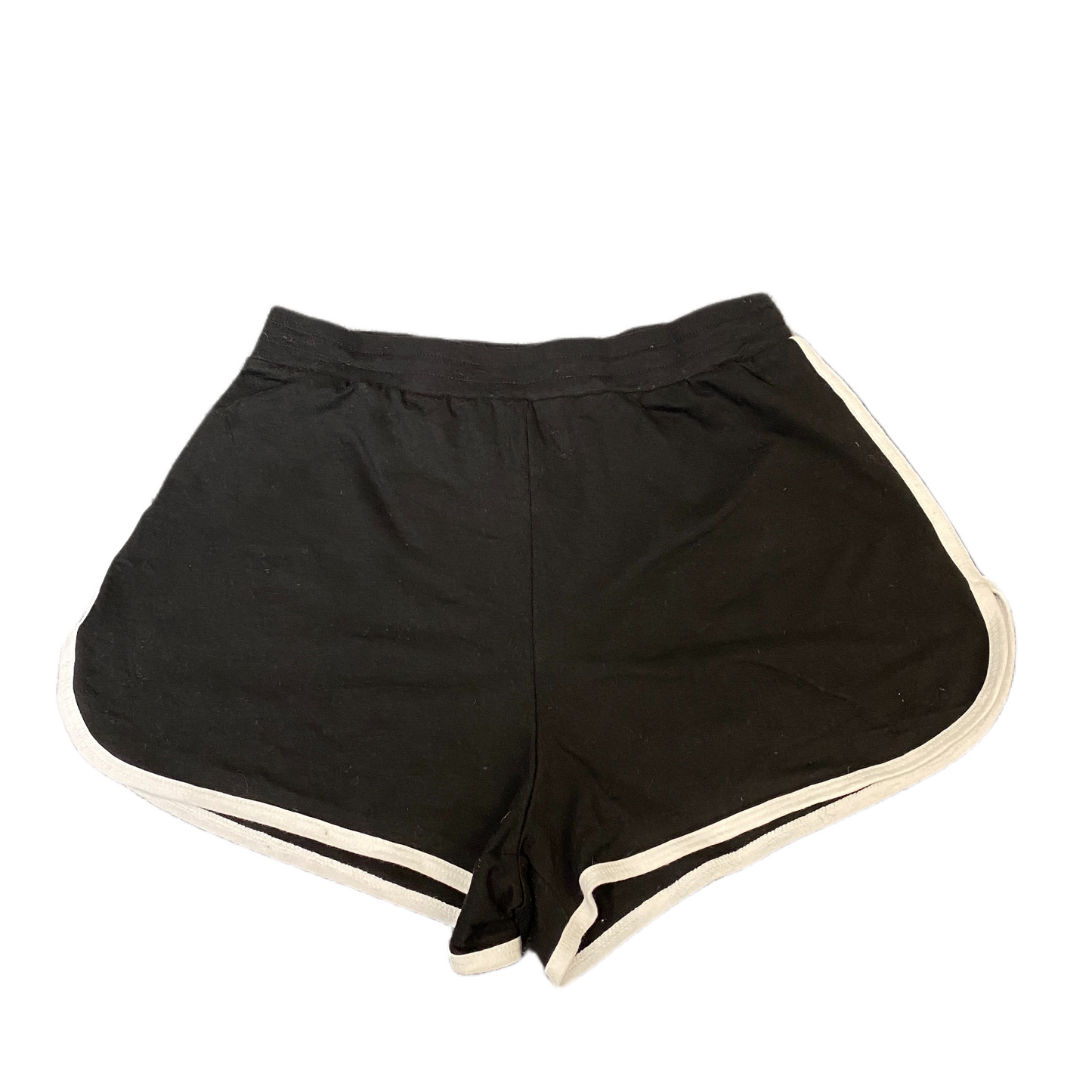 Running Sprinter Shorts Women M 24" Waist Black Athletic Gym Workout Dolphin Hem