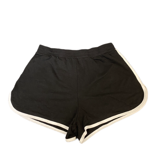Running Sprinter Shorts Women M 24" Waist Black Athletic Gym Workout Dolphin Hem
