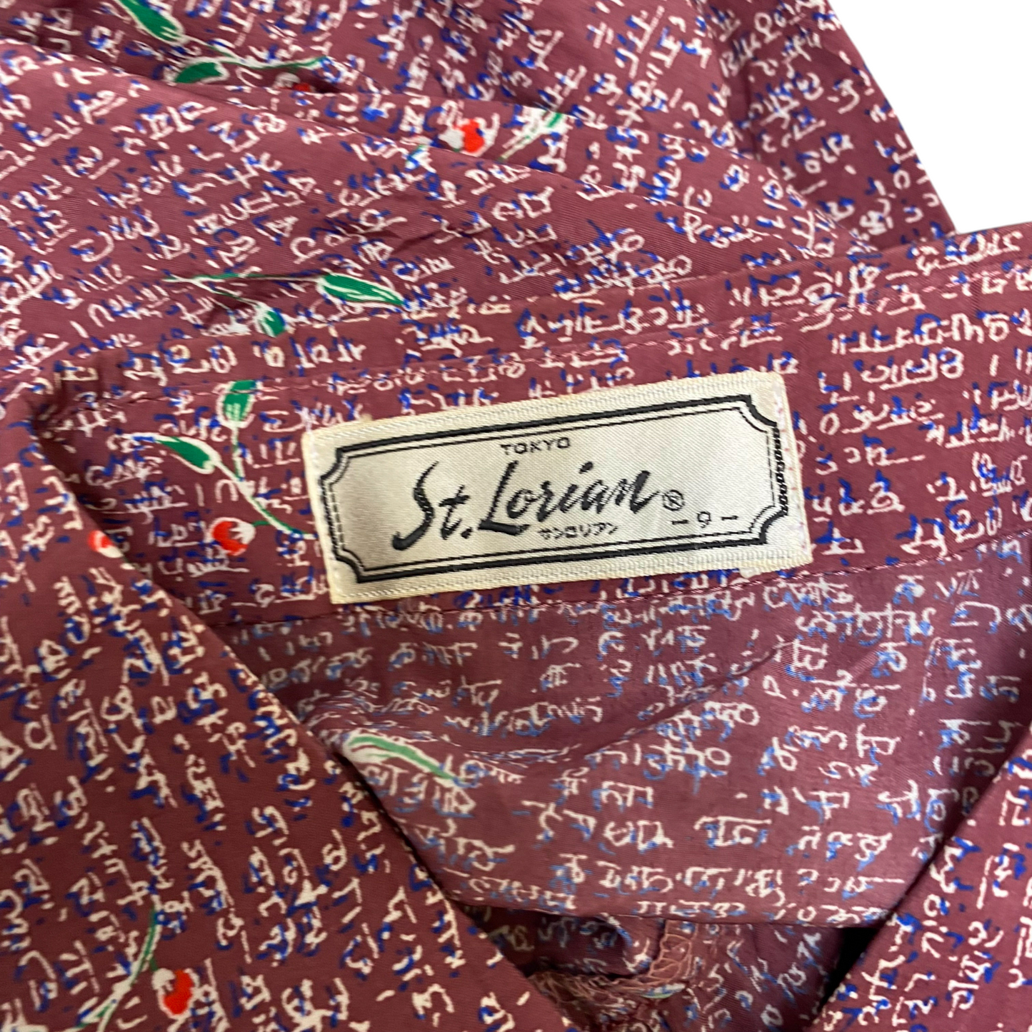 St. Lorian Midi Dress Womens M Brown Floral Long Sleeve Collared Button Front