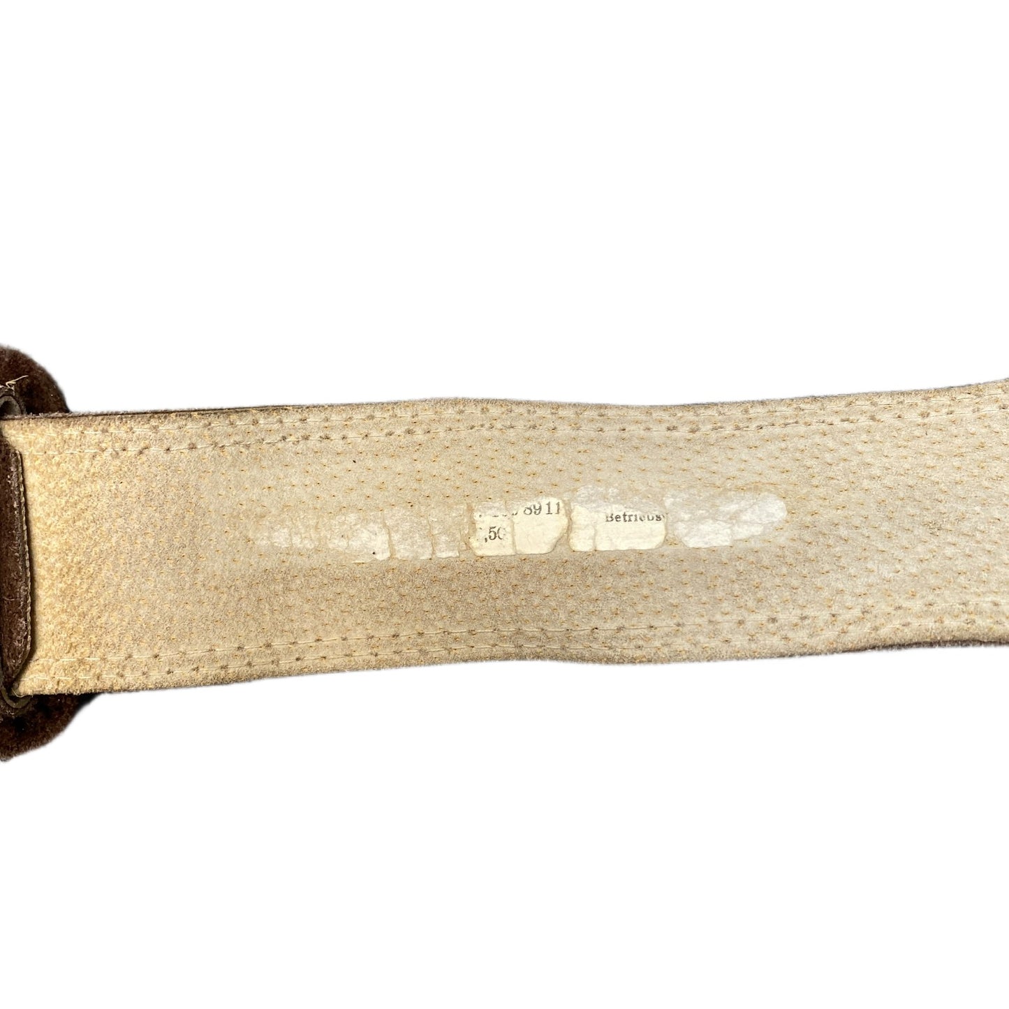 Vintage Waist Belt Mens Chocolate Brown Suede Adjustable Buckle 43 Inches