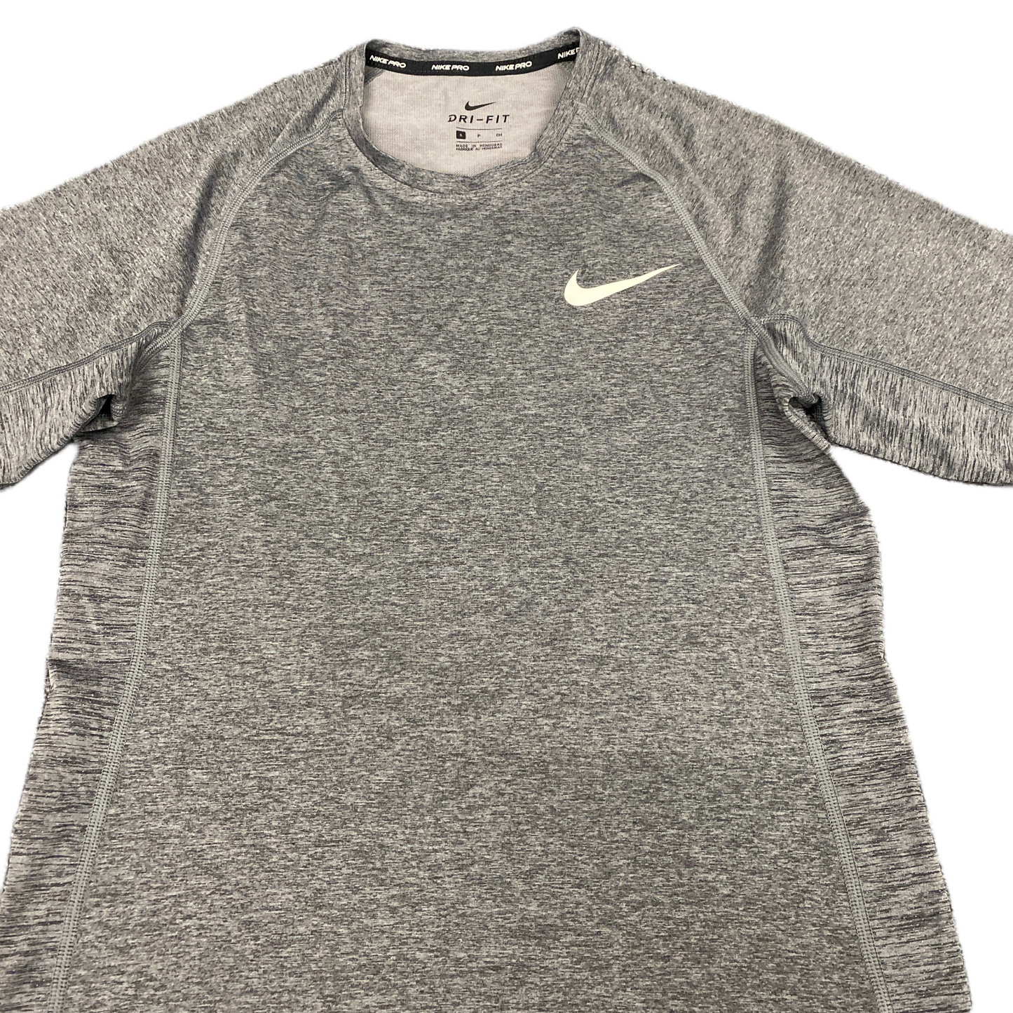 Nike Pro Dri-FIT Activewear T-Shirt Girls S Grey Short Sleeve Crew Neck Pullover