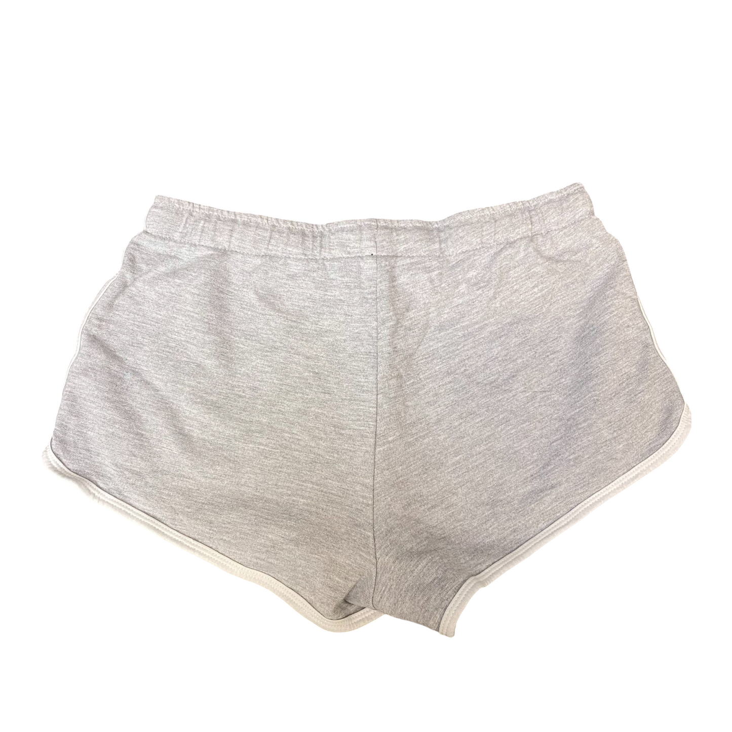 Running Sprinter Shorts Womens Medium Grey Heather Drawstring Waist Dolphin Hem