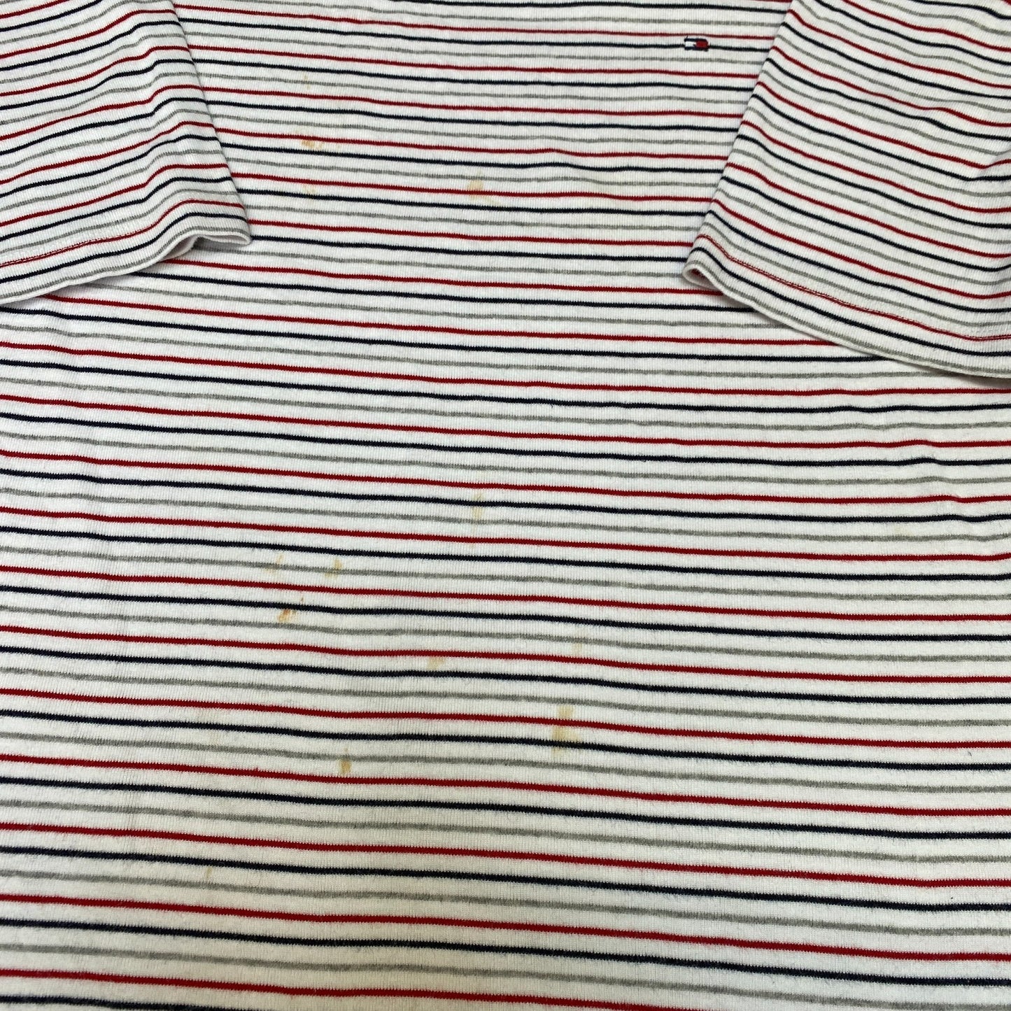 Tommy Hilfiger T-Shirt Women L Multi Striped Short Sleeve Pullover Summer Tee