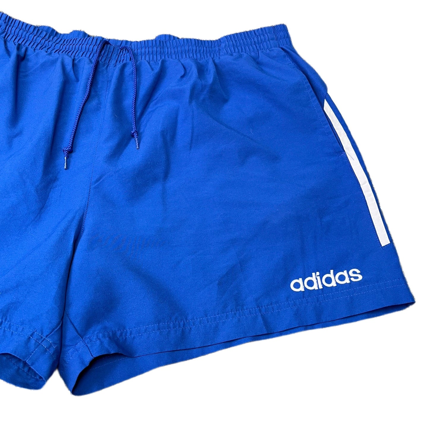 Adidas Swim Shorts Mens XL 39" Waist Blue Retro Athletic Surf Surfing Water Polo