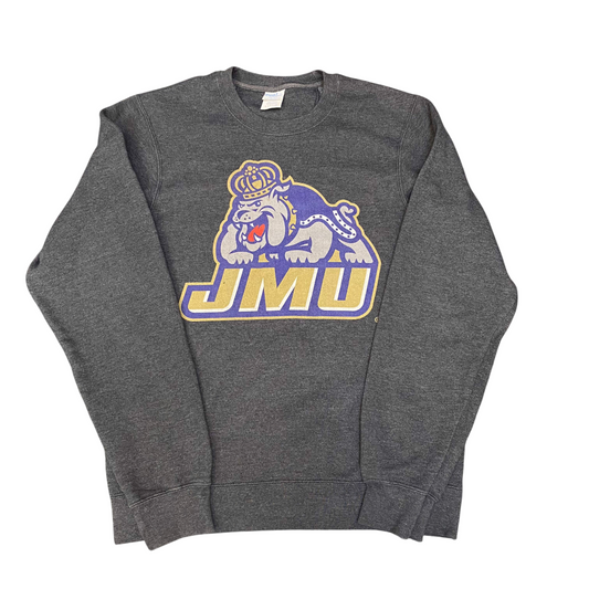 James Madison Dukes Sweatshirt Mens Small Grey Port & Company NCAA Basketball