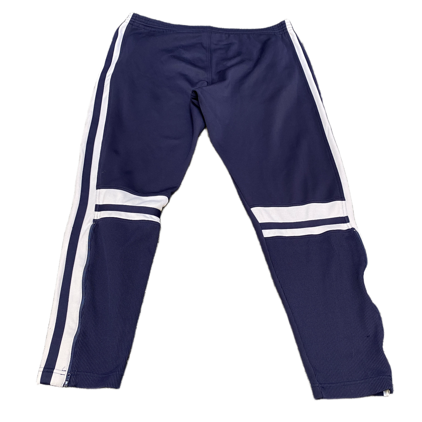 Rima Joggers Fits as Mens 40" Waist Navy Blue White Drawstring Tapered Trousers