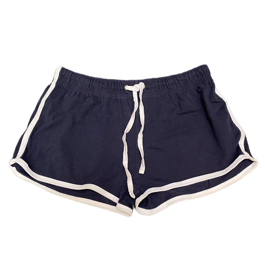 Running Sprinter Shorts Womens S 27" Waist Navy Athletic Gym Workout Dolphin Hem