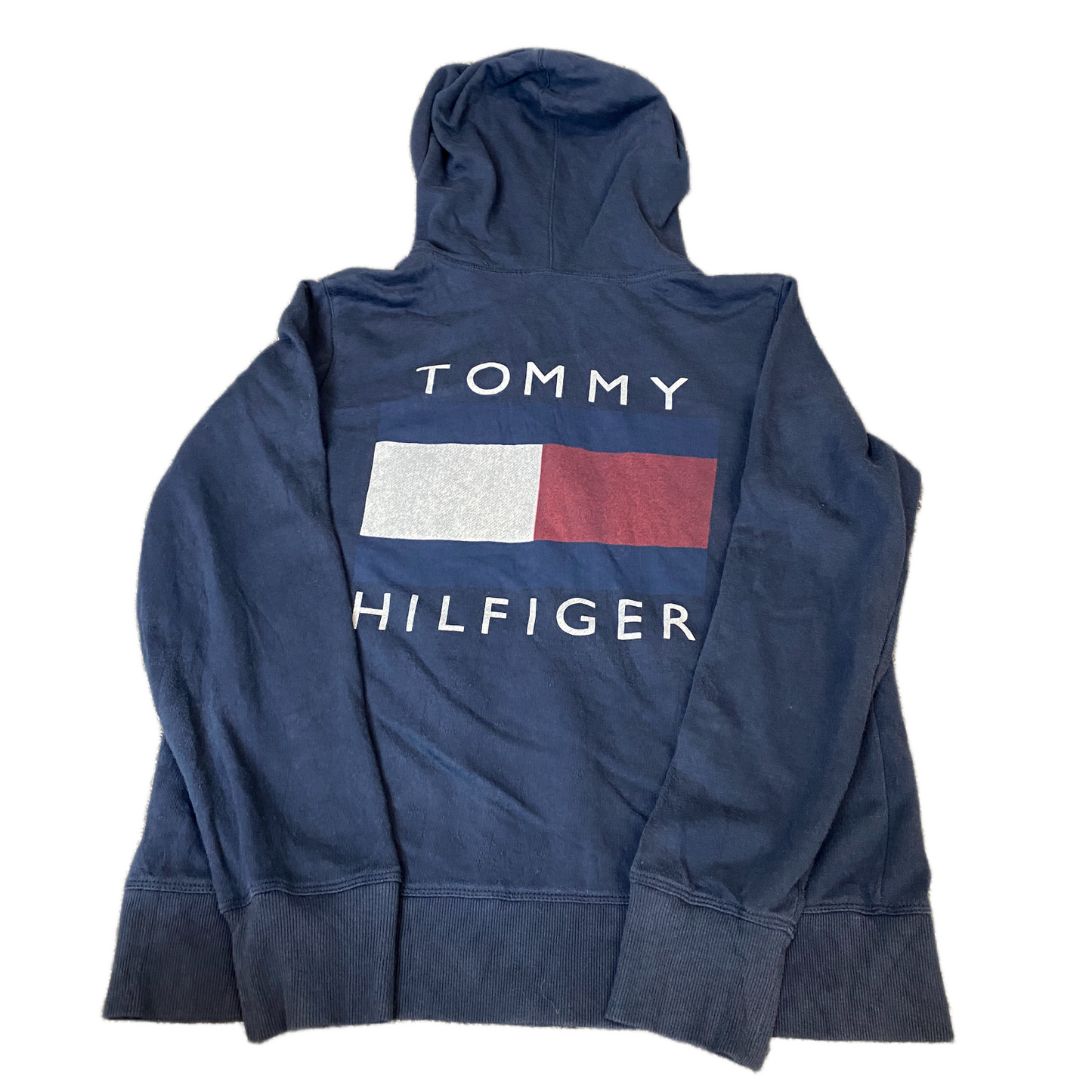 Tommy Hilfiger Sport Hoodie Womens Medium Navy Long Sleeve Drawstring Full Zip