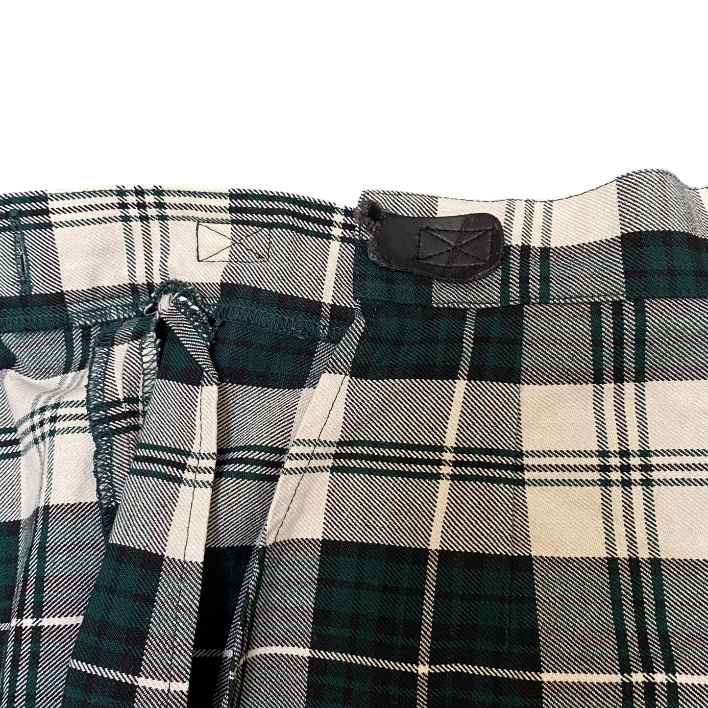 Mccarthy Fit & Flare Skirt Women's S Gray Green Tartan Plaid Pleated High Waist
