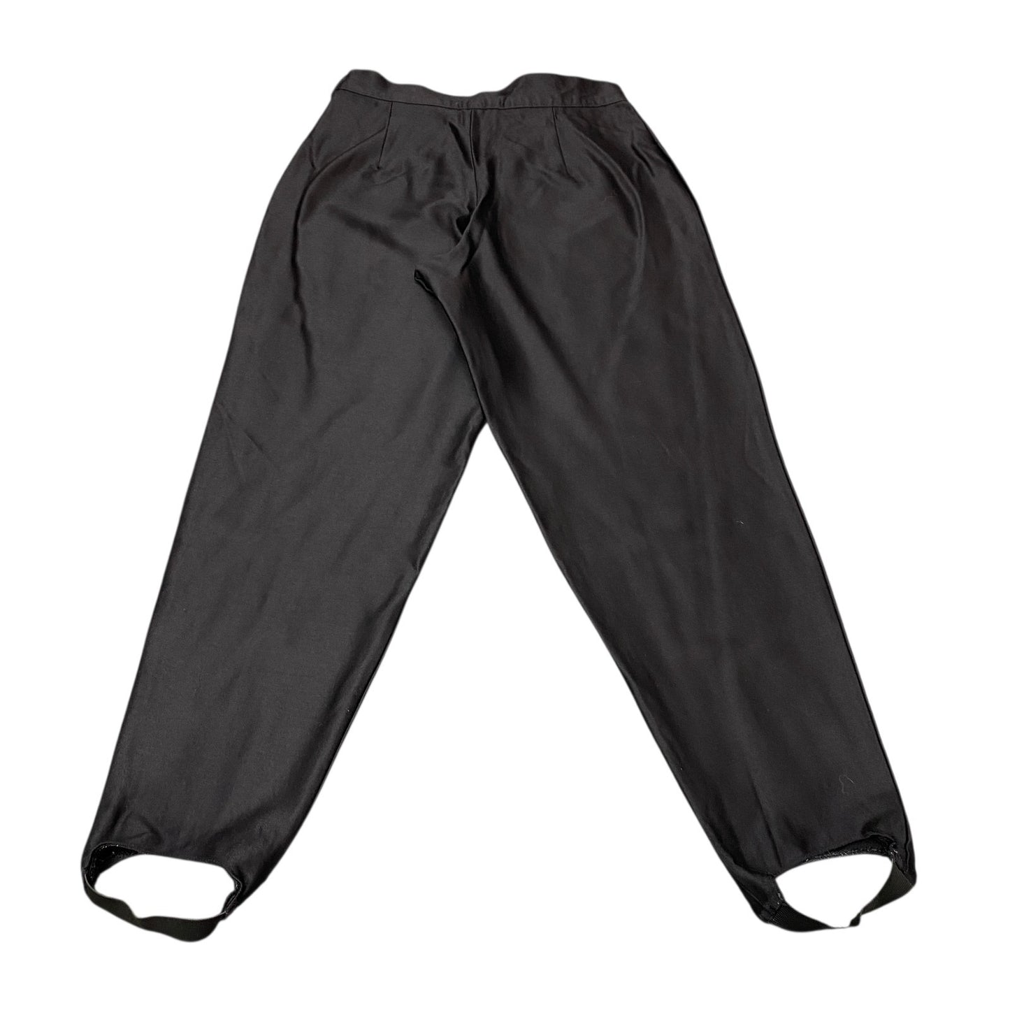 Joggers Fits as Womens 27" Waist Black Stretch Tapered Leg Stirrup Track Trouser