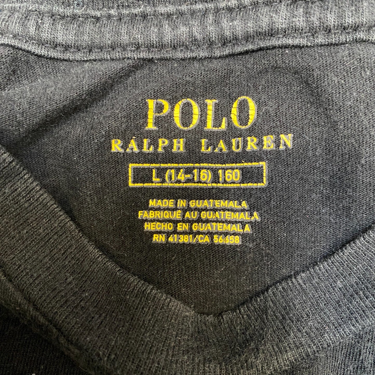 Polo Ralph Lauren T-Shirt Womens Large Black Pony Logo Short Sleeve Summer Tee