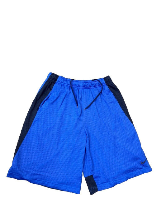 Nike Long Shorts Blue Mens L Front Logo