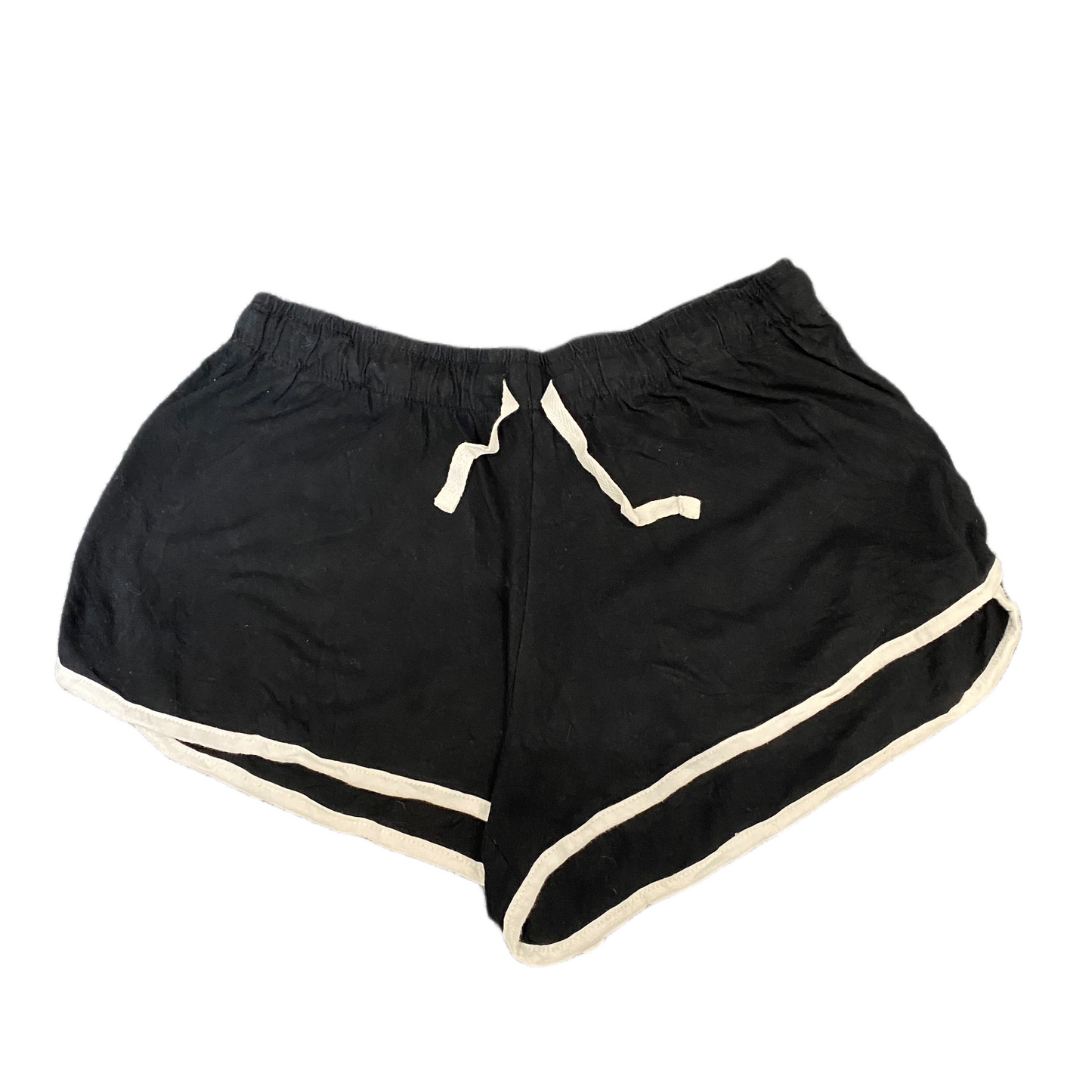Running Sprinter Shorts Women M 27" Waist Black Athletic Gym Workout Dolphin Hem