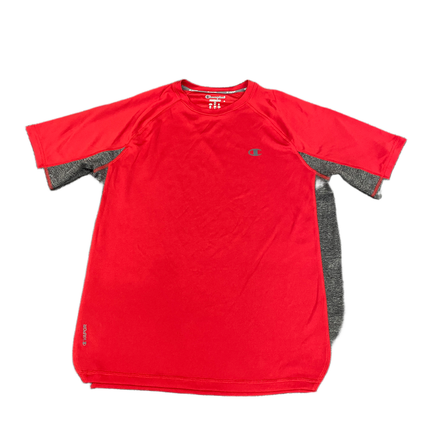 Champion Vapor Training T-Shirt Fits as Mens S Red Grey Short Sleeve