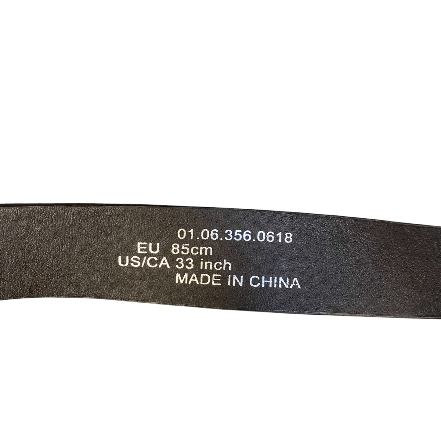 Mens Casual Waist Belt Black Leather Heavy Duty Adjustable Pin Buckle Size 38 in