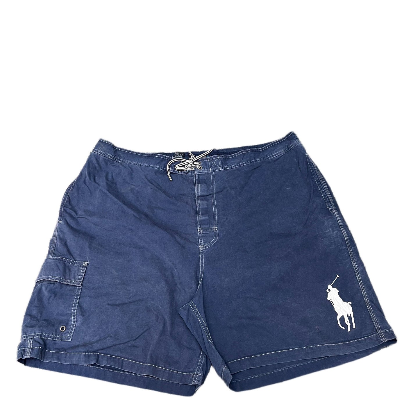 Polo Ralph Lauren Board Shorts Fits as Mens XL 41" Waist Blue Utility Drawstring