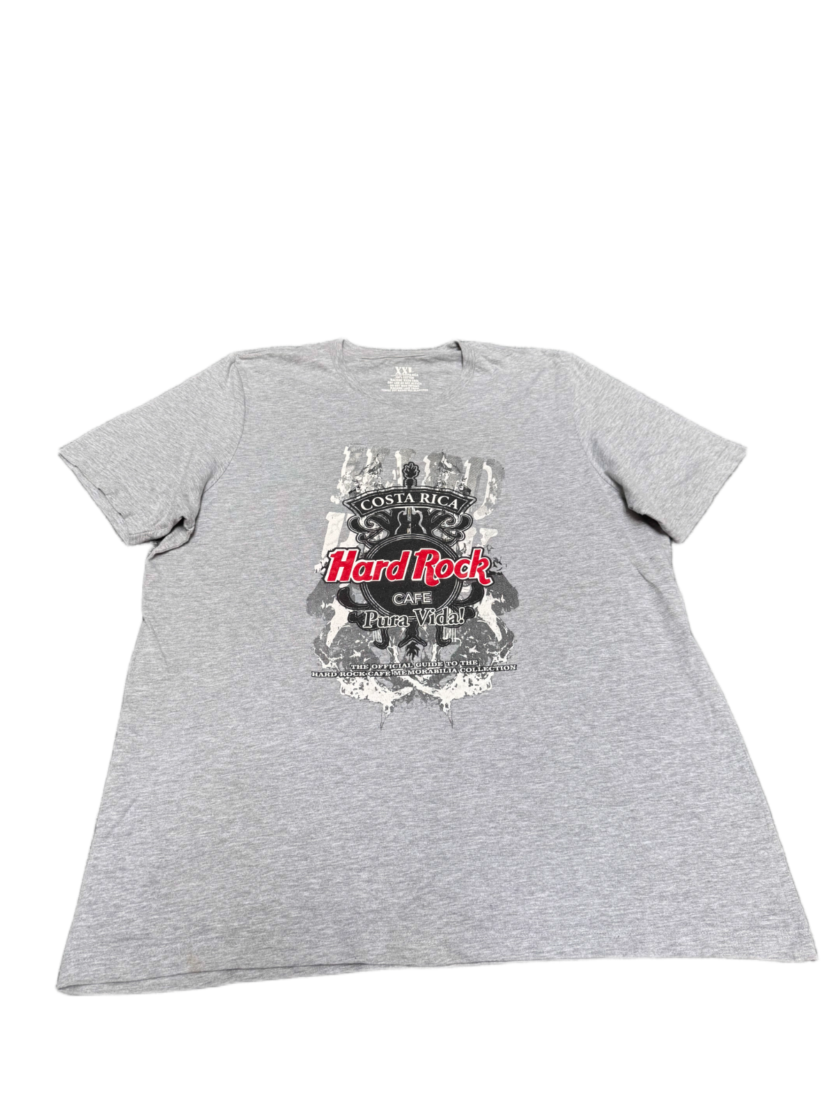 Costa Rica T-Shirt Fits as Men XL Grey Graphic Print Short Sleeve Crew Neck