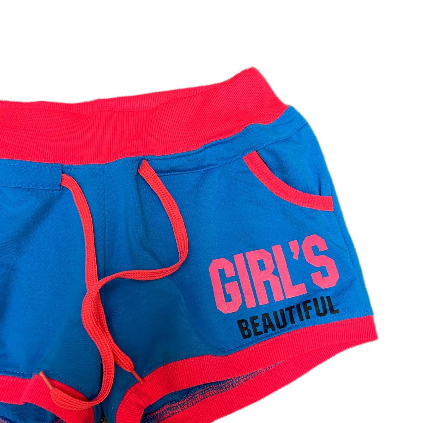 Running Sprinter Shorts Beautiful Girls XL 29" Waist Blue Pink Workout Athletic