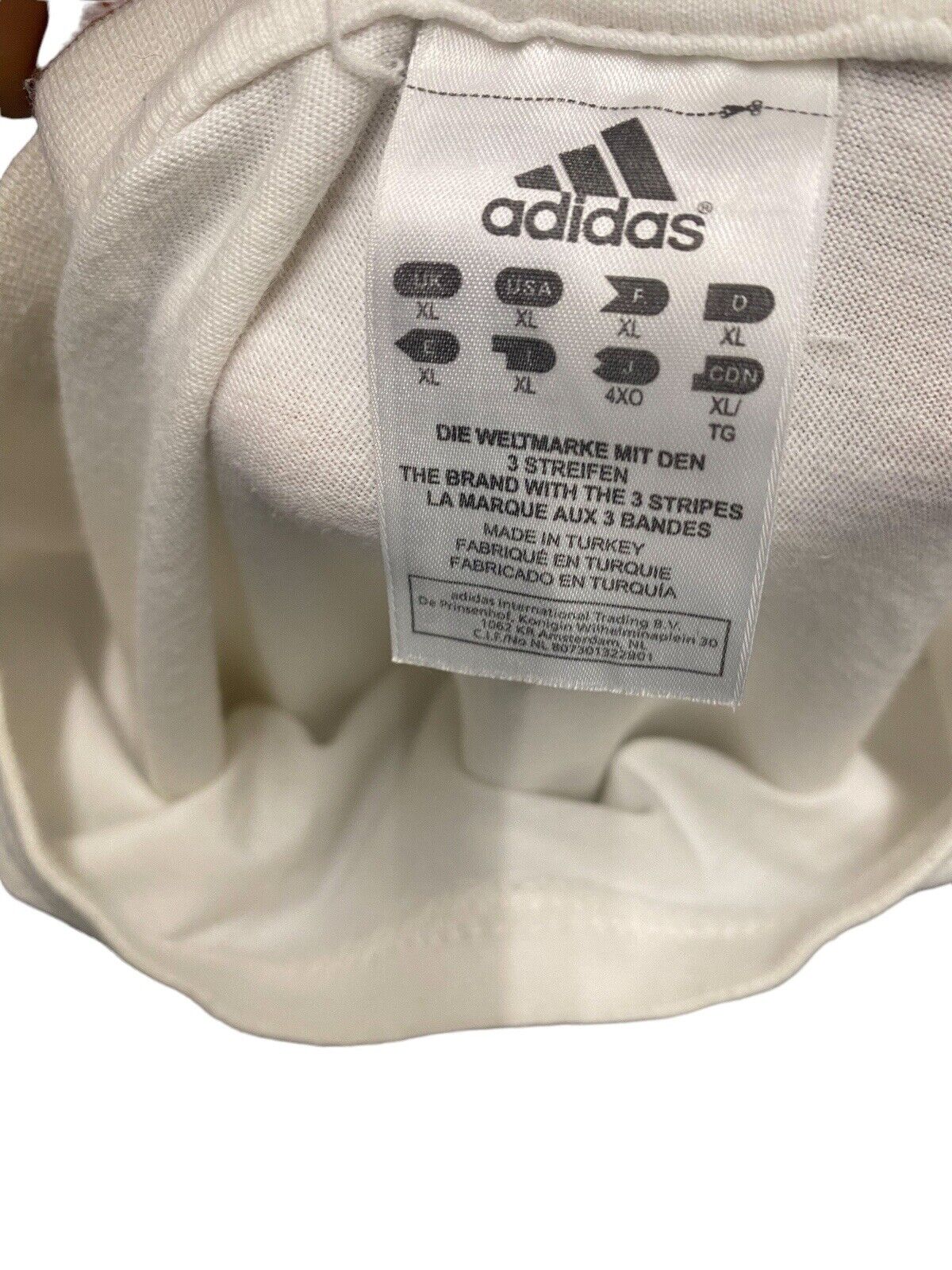 Adidas T-Shirt White Mens XL Chest Logo