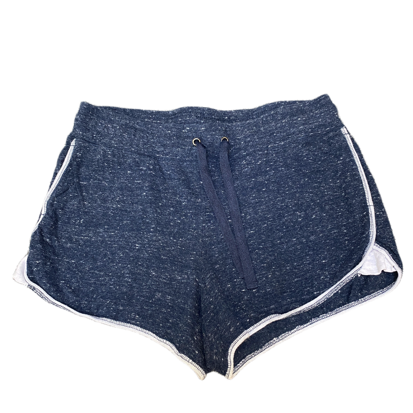 Running Sprinter Shorts Womens L 33" Waist Blue Gym Workout Athletic Dolphin Hem