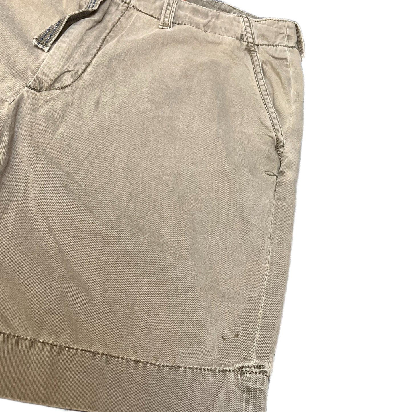 Polo Ralph Lauren Shorts Fits as Mens XL 39" Waist Brown Flat Front Drawstring