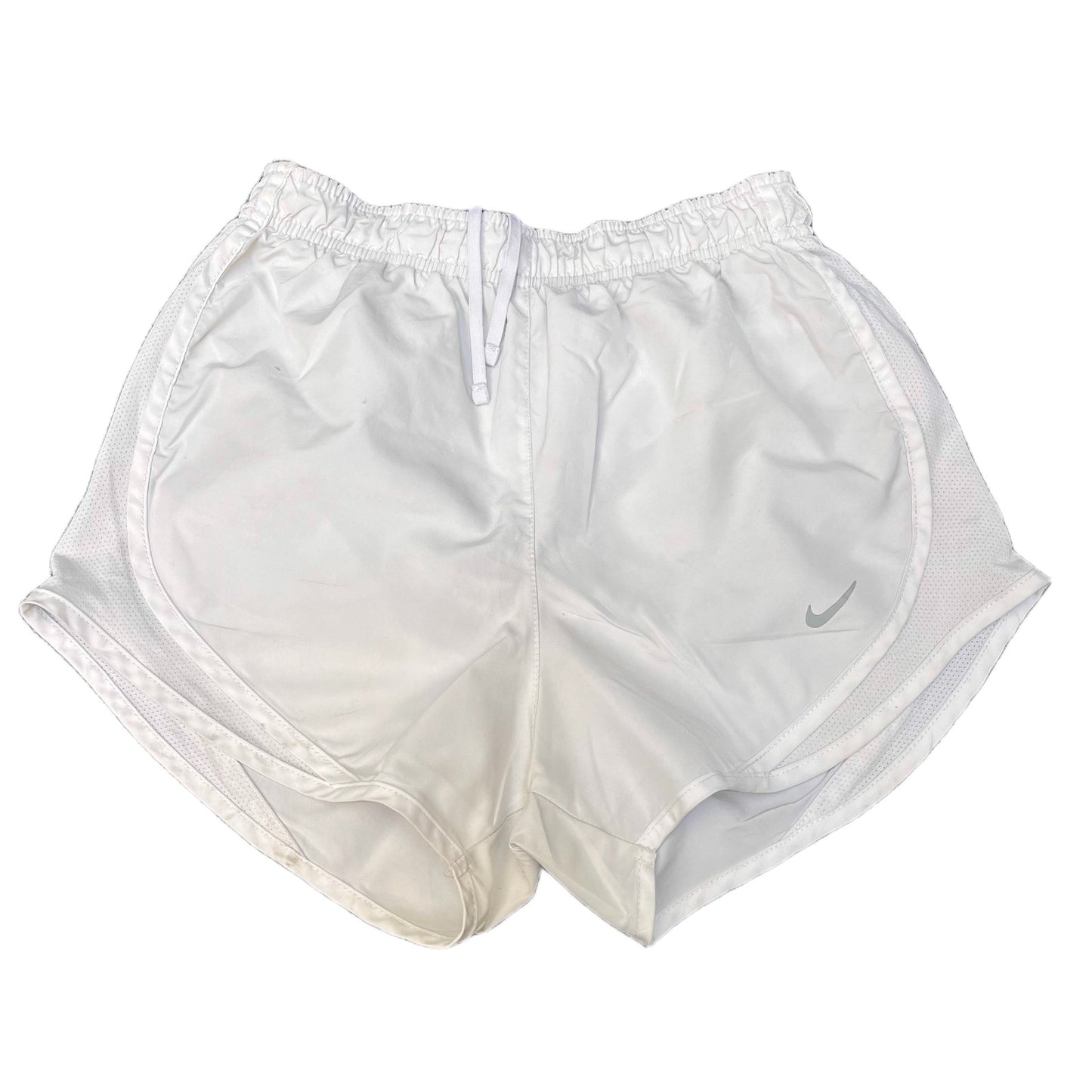 Nike Dri-FIT Running Sprinter Shorts Fits as Women S 24" Waist White Dolphin Hem