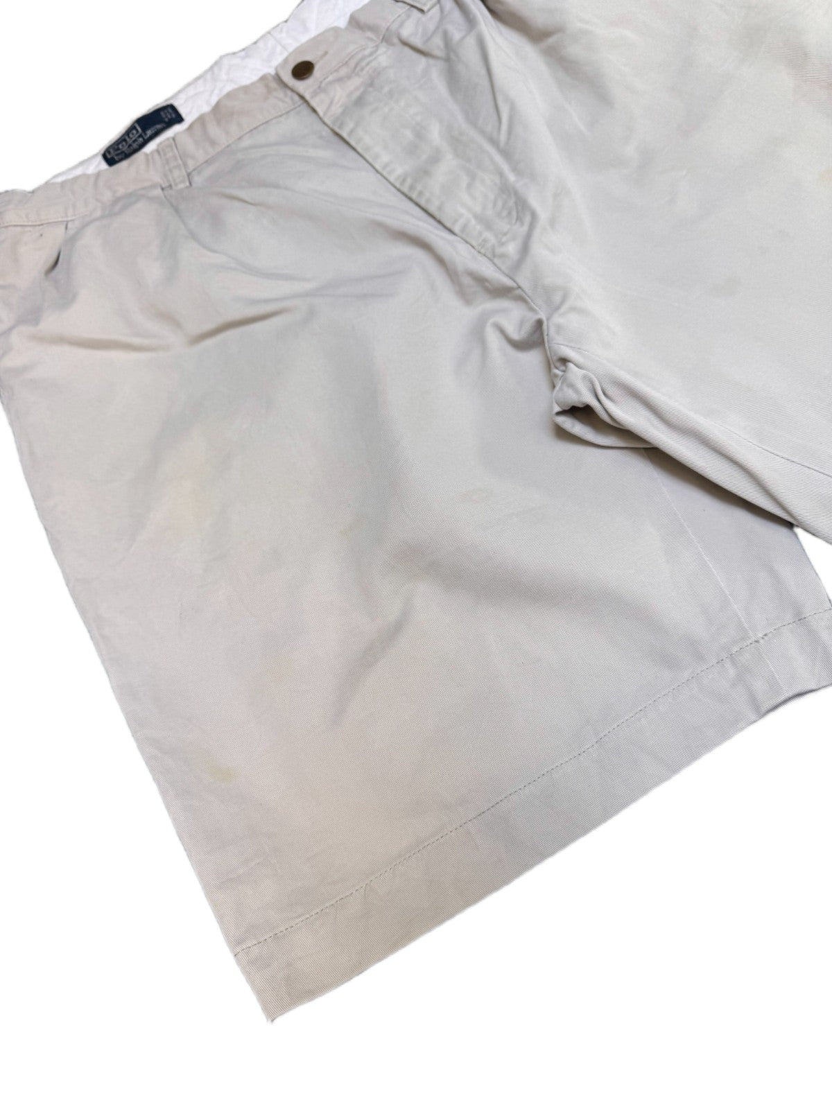 Polo Ralph Lauren Classic Chino Shorts Fits as Mens 2XL 40" Waist Beige Pleated