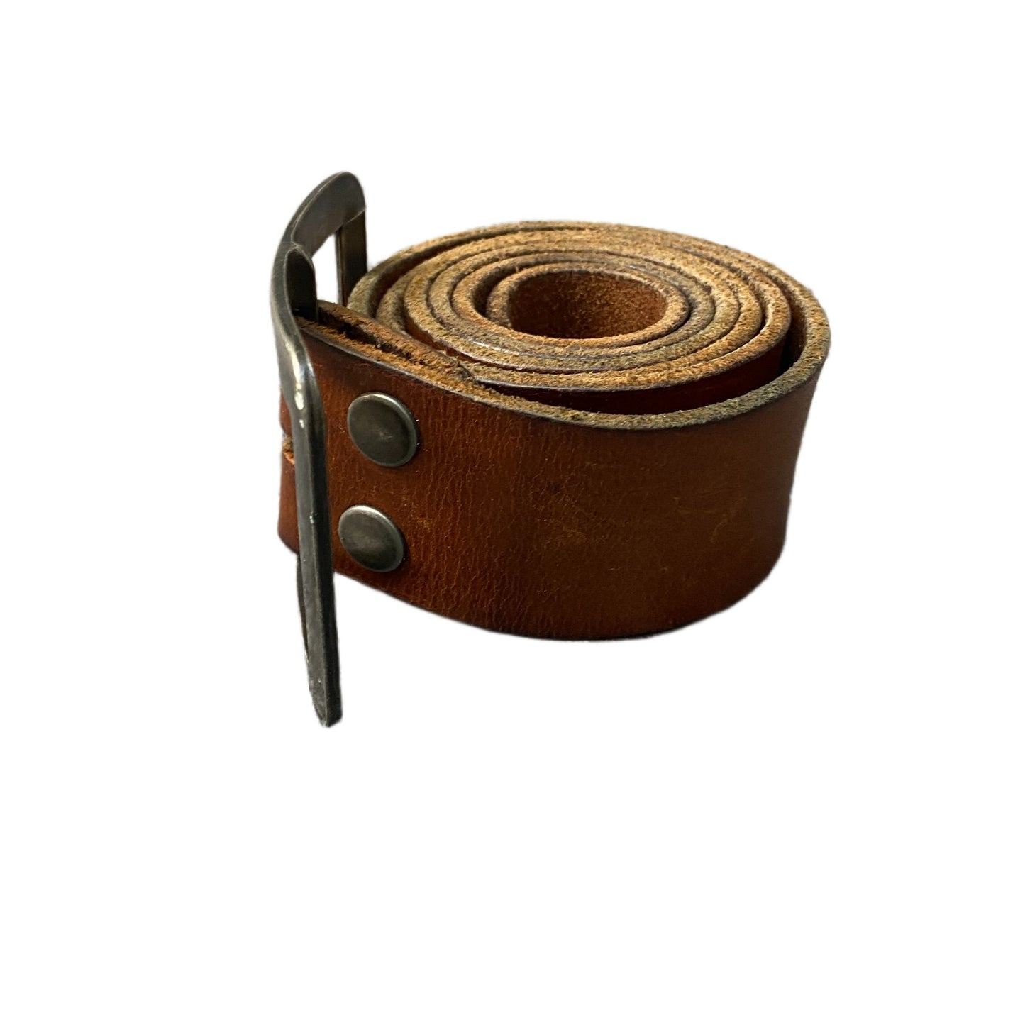 MOD Miracle of Denim Waist Belt Mens Brown Leather Silver Buckle 41.5 Inches
