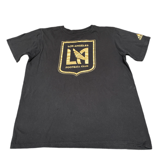 Adidas The Go-To T-Shirt Women Medium Black Los Angeles FC Graphic Crew Neck Tee