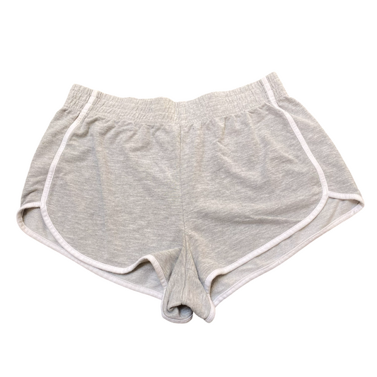 Forever 21 Sprinter Running Shorts Womens Large Grey Elastic Waist Dolphin Hem