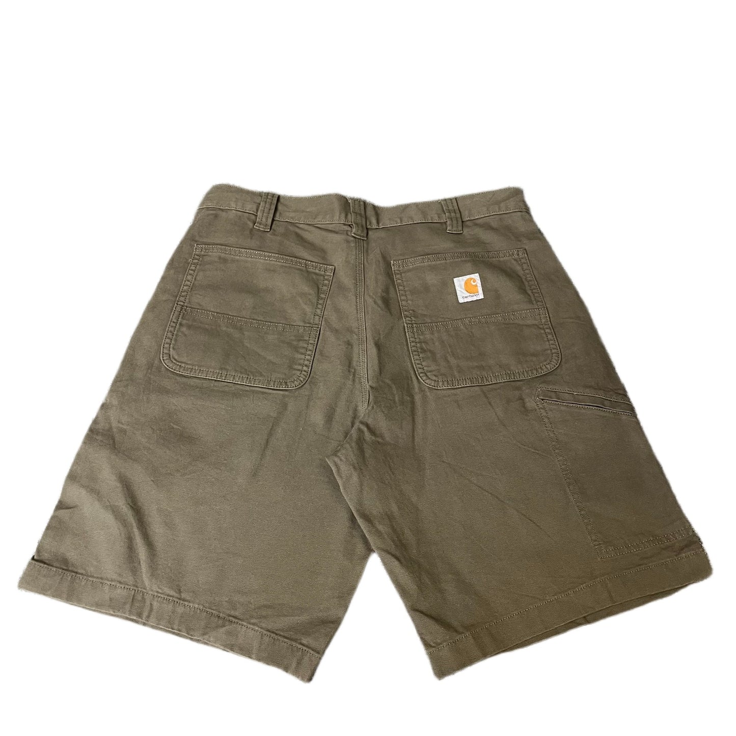 Carhartt Cargo Shorts Fits as Mens XL 35" Waist Dark Green Canvas Relaxed Fit