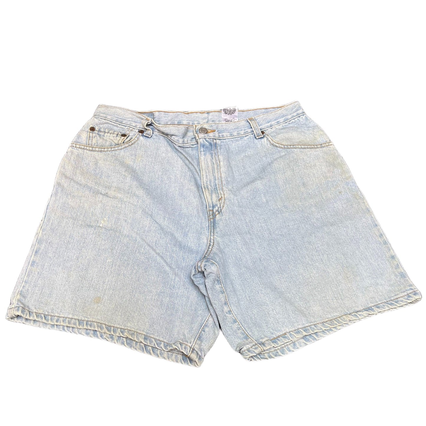 Levi's Shorts Fits as Womens Large 32" Waist Blue Denim Light Wash Relaxed Fit