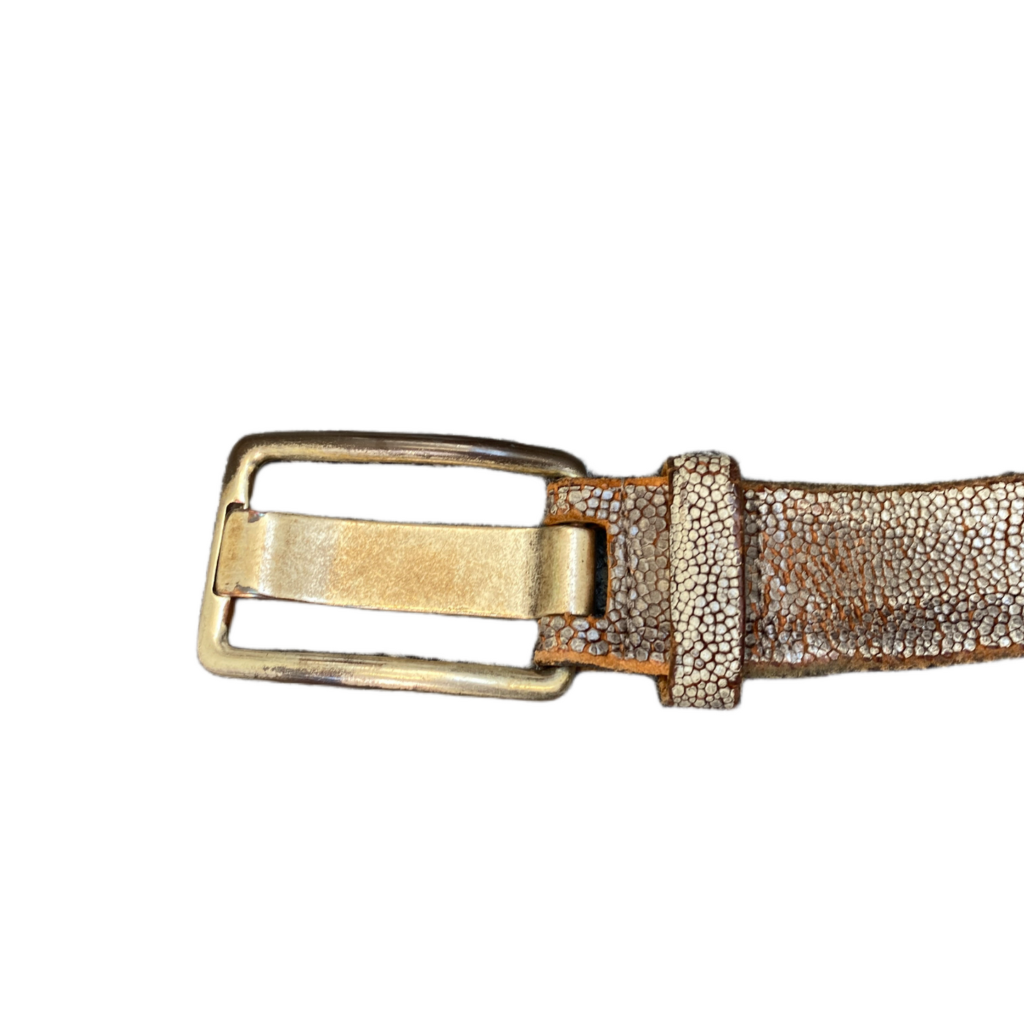 Waist Belt Mens Brown Leather Adjustable Classic Brass Pin Buckle 34 inches