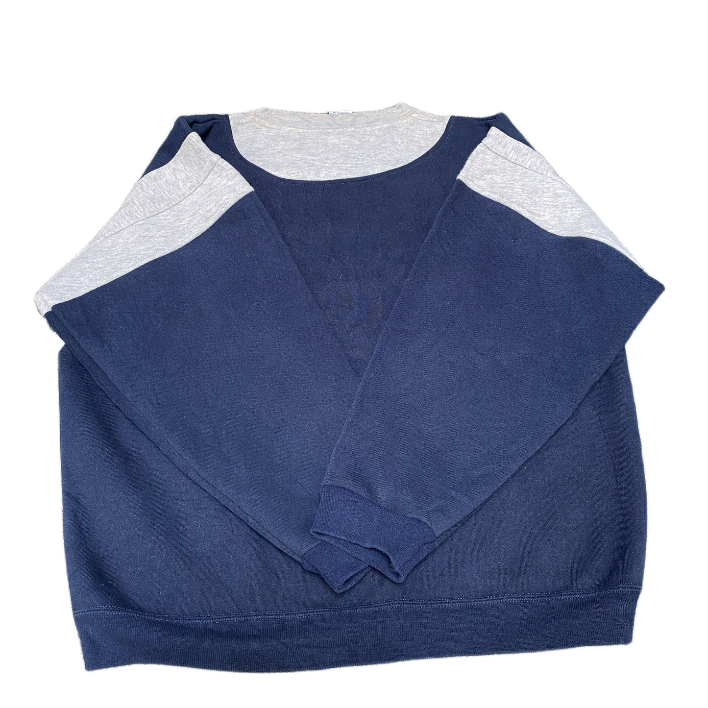 Nike Reworked Sweatshirt Mens XL Blue Grey Embroidered Spellout Logo Vintage Y2K