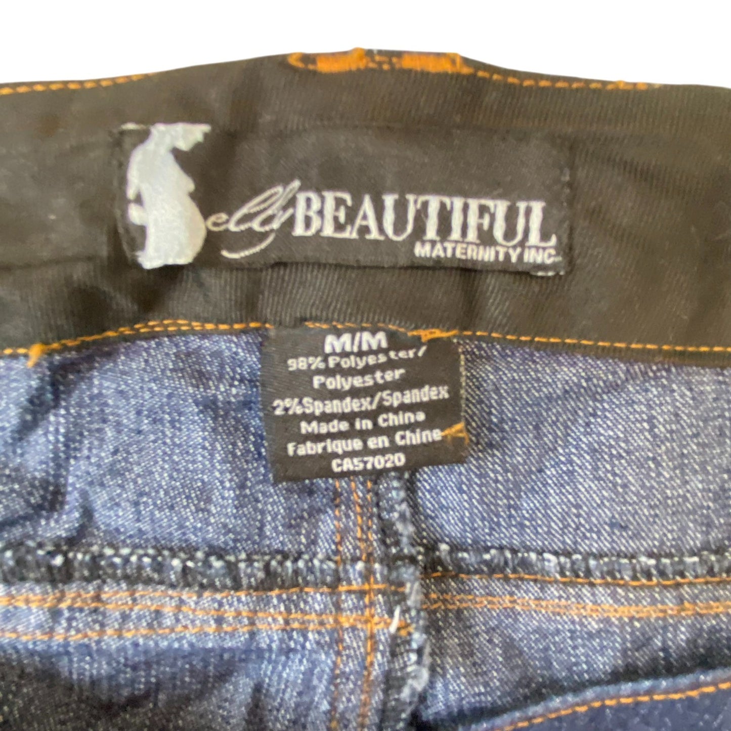 Belly Beautiful Jeans Womens Medium W31 L32 Blue Denim Bootcut Comfort Fit