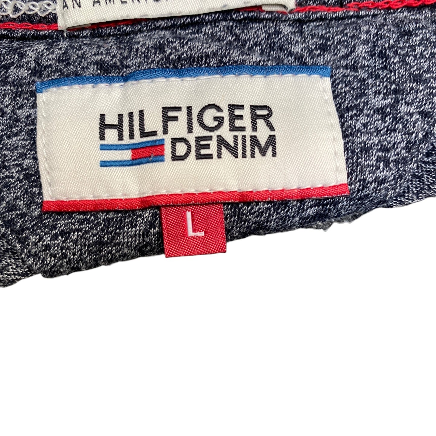 Tommy Hilfiger Shirt Womens L Grey Heather Regular Fit Short Sleeve V Neck Tee