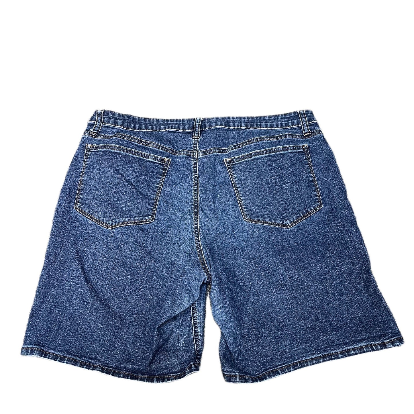 Lee Riders Jean Shorts Fits as Womens 2XL 37" Waist Blue Denim Mid Rise Faded
